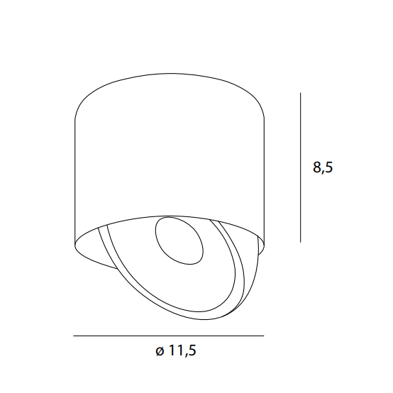 Maxlight Oprawa natynkowa Vector 10W - Aluminium - Czarny C0266