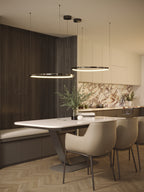 Maxlight Lampa wisząca Cayenne 80cm - Metal - Czarny szczotkowany P0662D