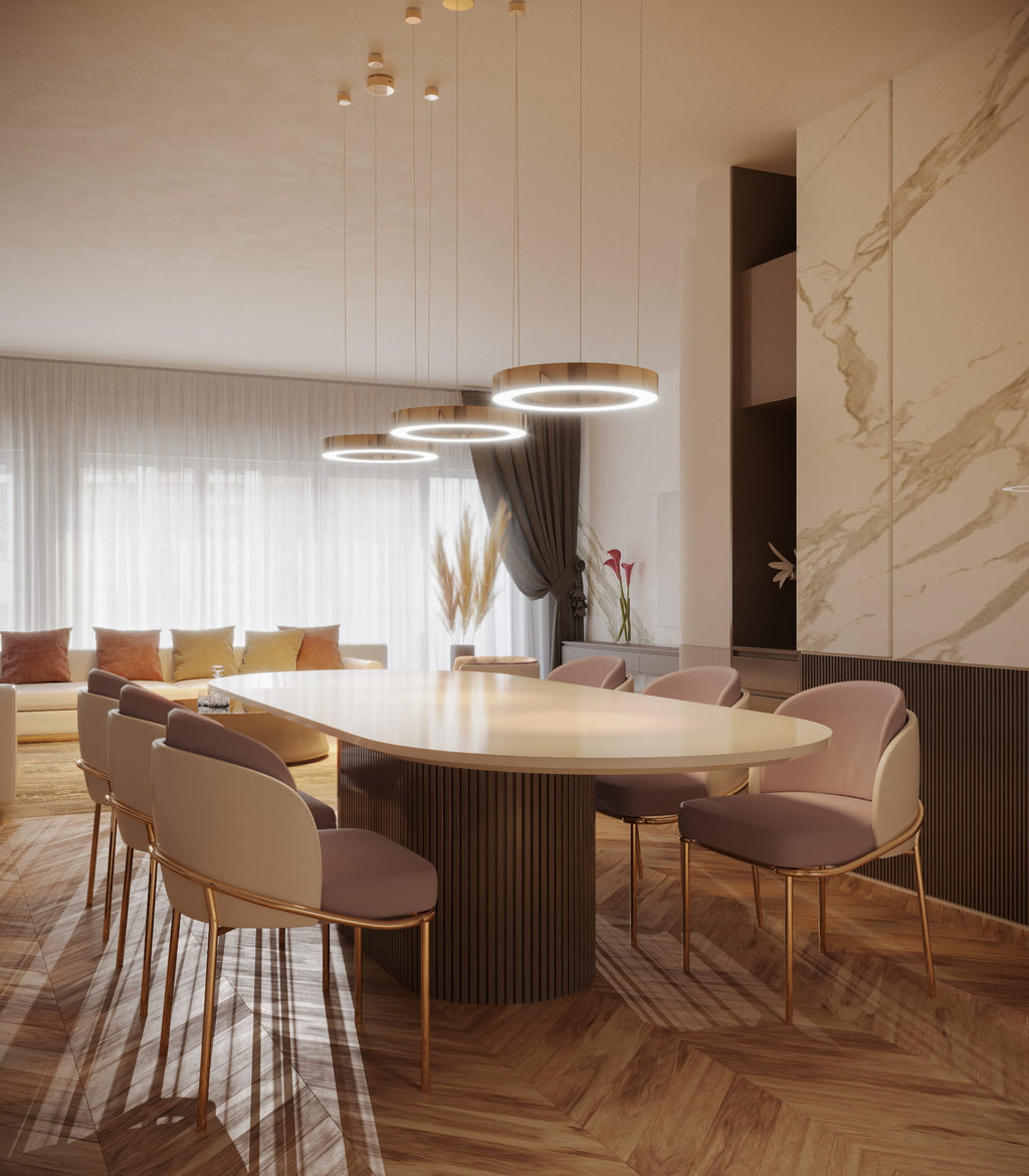 Maxlight Lampa wisząca Luxury 40cm - Stal nierdzewna + akryl - Złoty P0377D