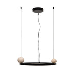 Maxlight Lampa wisząca Solaris - Aluminium + kamień naturalny - Czarny P0613