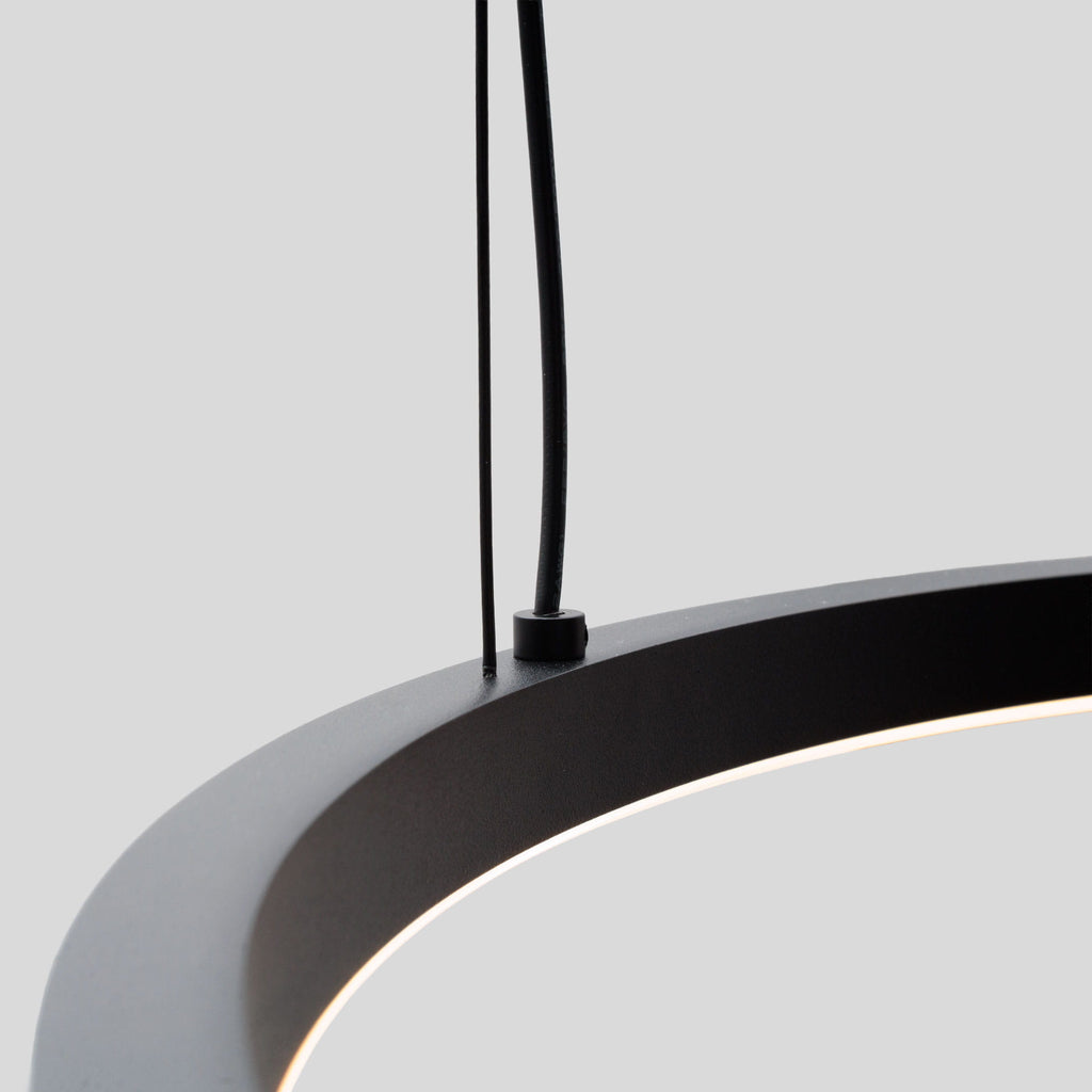 Maxlight Lampa wisząca Solaris - Aluminium + kamień naturalny - Czarny P0613