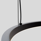 Maxlight Lampa wisząca Solaris - Aluminium + kamień naturalny - Czarny P0613
