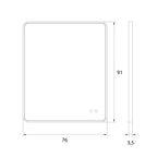 Maxlight Lustro Mirror Prostokąt - Metal + szkło - Czarny szczotkowany W0384