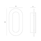 Maxlight Kinkiet Travertino Oval - Trawertyn - Czarny W0393