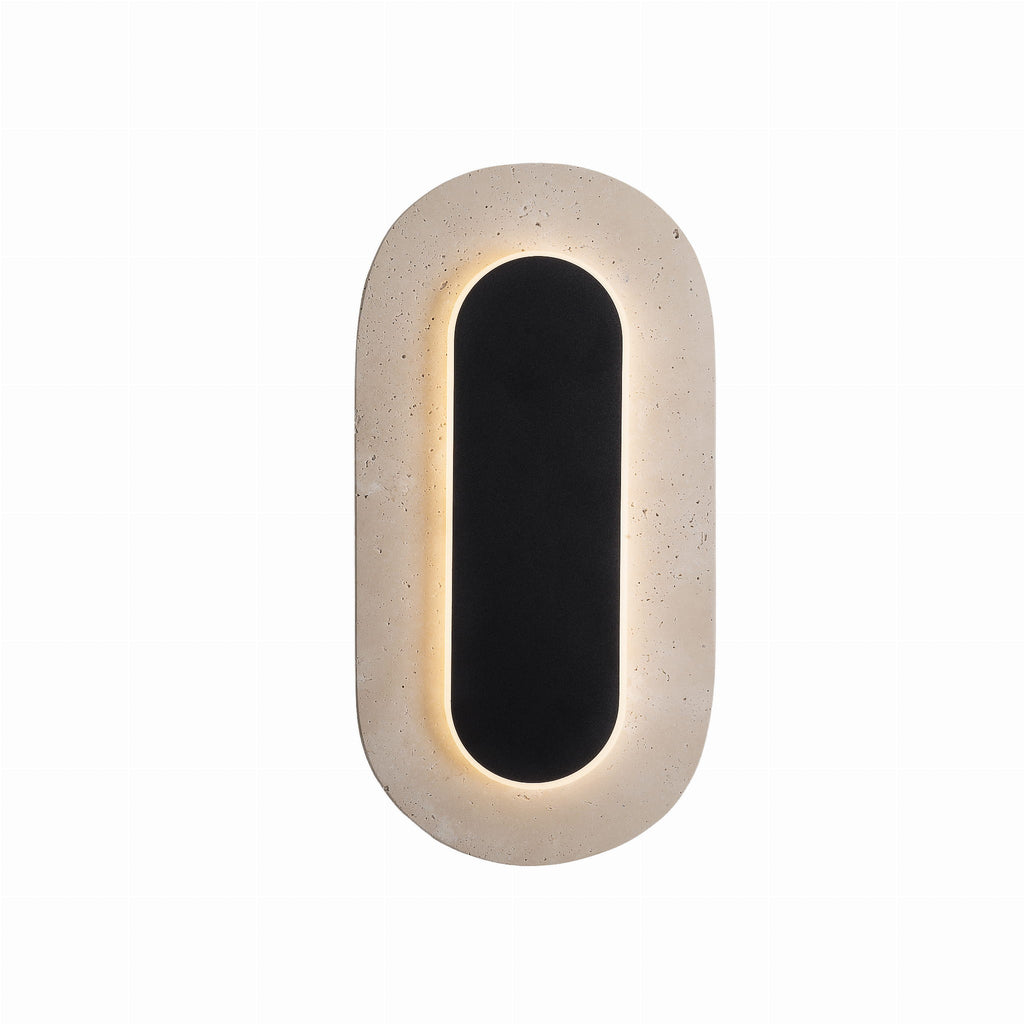 Maxlight Kinkiet Travertino Oval - Trawertyn - Czarny W0393