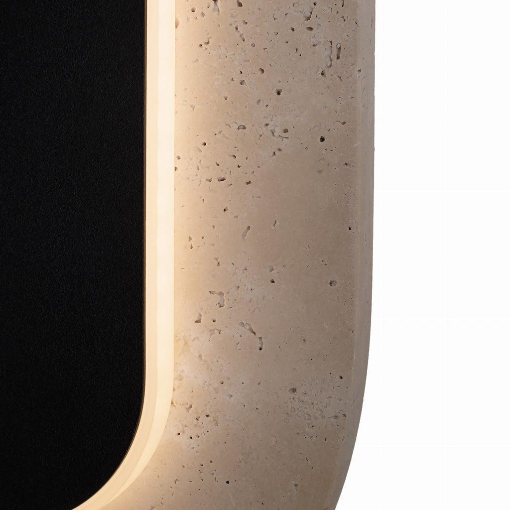 Maxlight Kinkiet Travertino Oval - Trawertyn - Czarny W0393