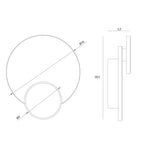 Maxlight Kinkiet Travertino - Trawertyn - Czarny W0394
