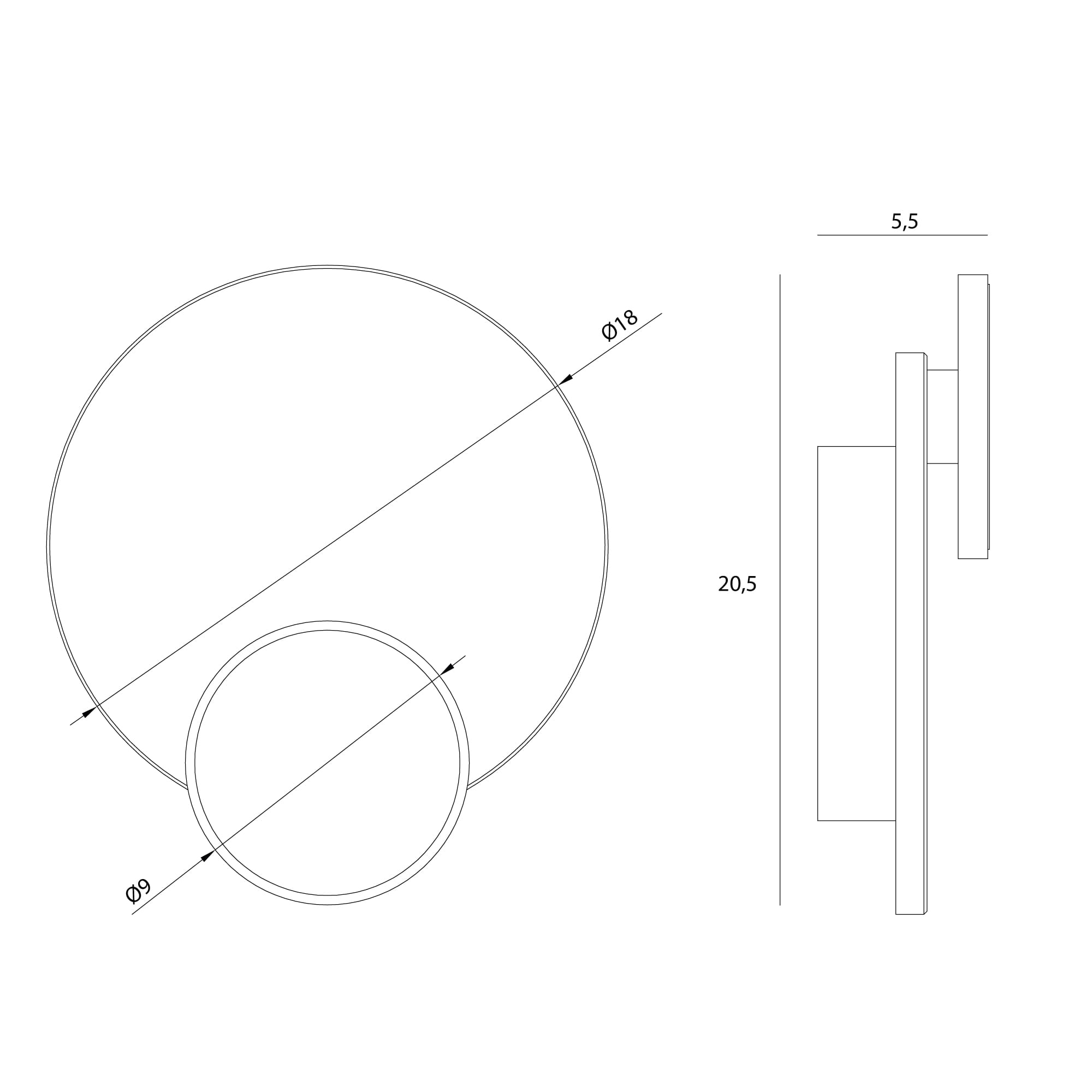 Maxlight Kinkiet Travertino - Trawertyn - Czarny W0394