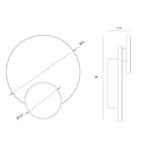Maxlight Kinkiet Travertino - Trawertyn - Czarny W0395