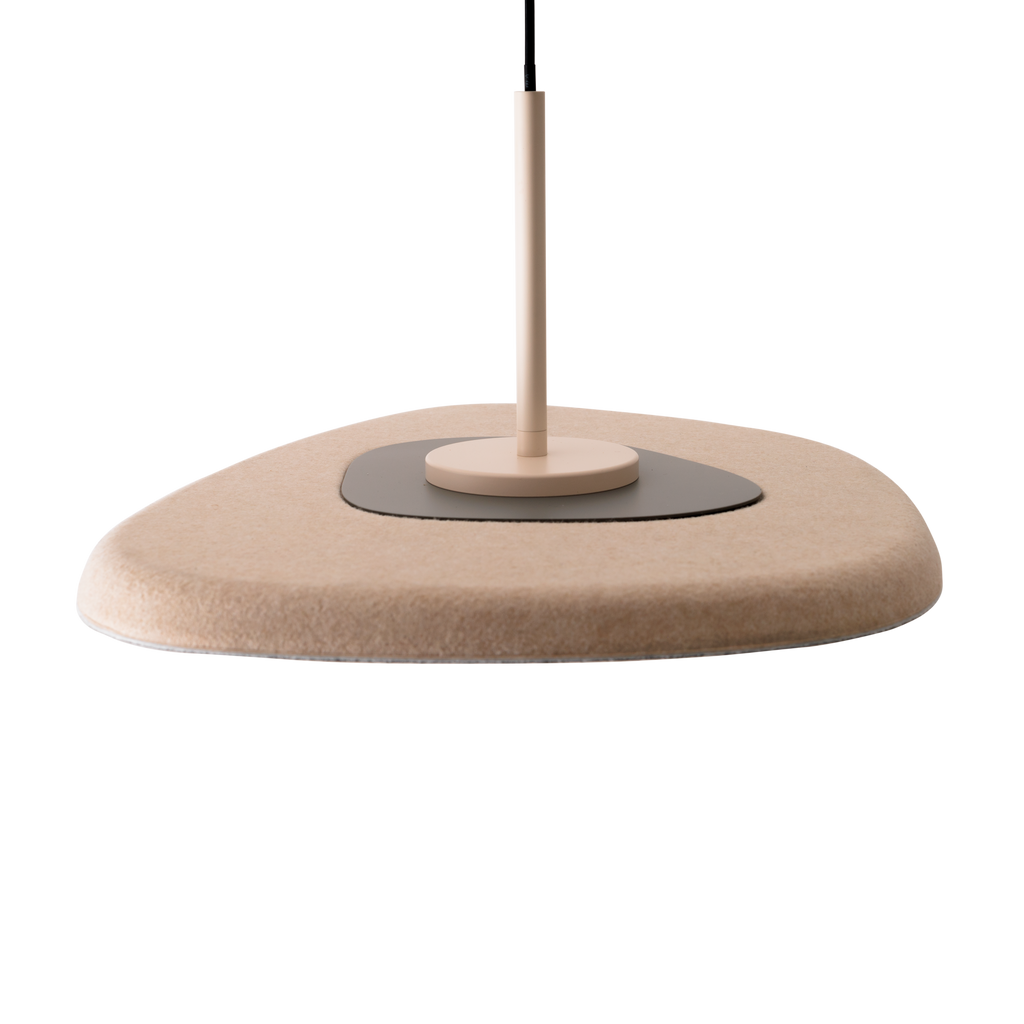 Maxlight Lampa wisząca Deux - Filc + akryl + aluminium - Kremowy + szary P0561
