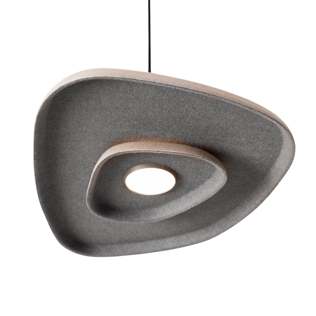 Maxlight Lampa wisząca Deux - Filc + akryl + aluminium - Kremowy + szary P0561