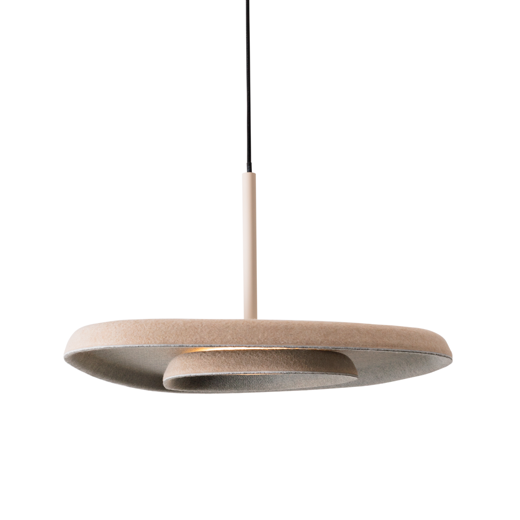 Maxlight Lampa wisząca Deux - Filc + akryl + aluminium - Kremowy + szary P0561