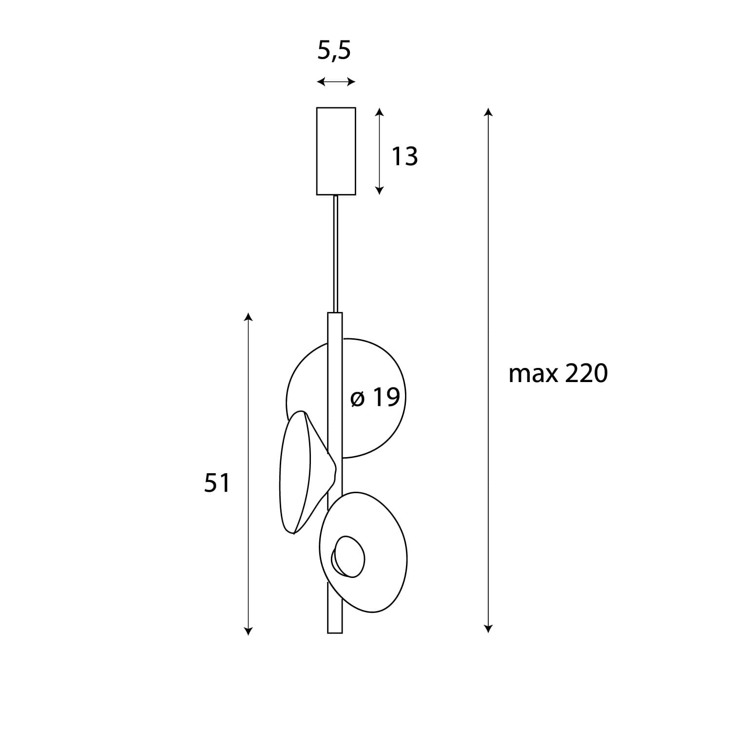 Maxlight Lampa wisząca Puro - Filc - Żółty + szary P0564