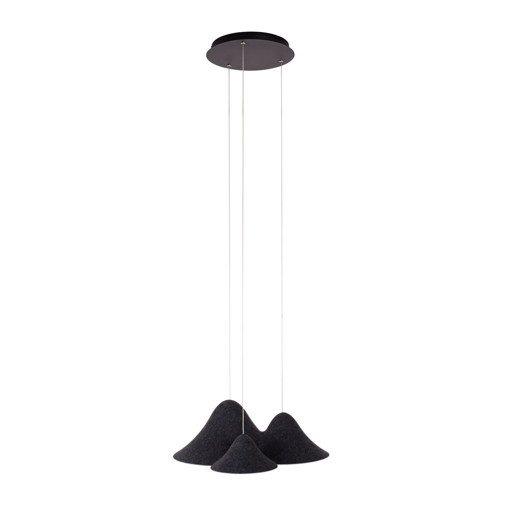 Maxlight Lampa wisząca Bellmond - Filc - Czarny + szary P0565