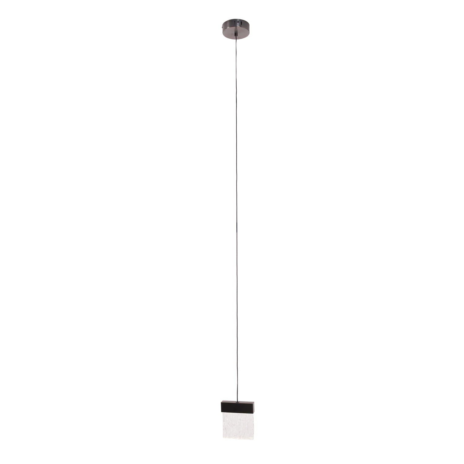 Maxlight Lampa wisząca Vetro - Stal nierdzewna + szkło - Czarny szczotkowany P0574D