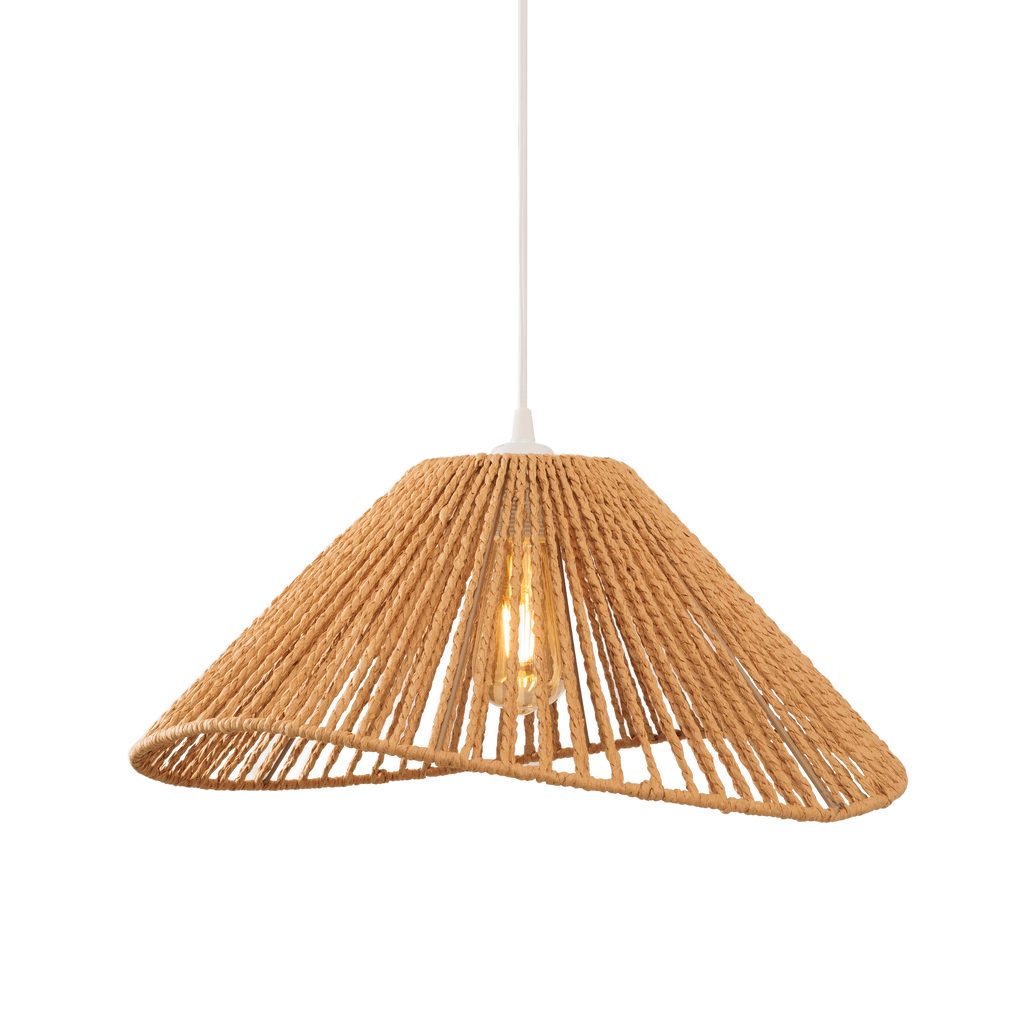 Maxlight Lampa wisząca Amalfi I - Pleciony papier - Biały P0577