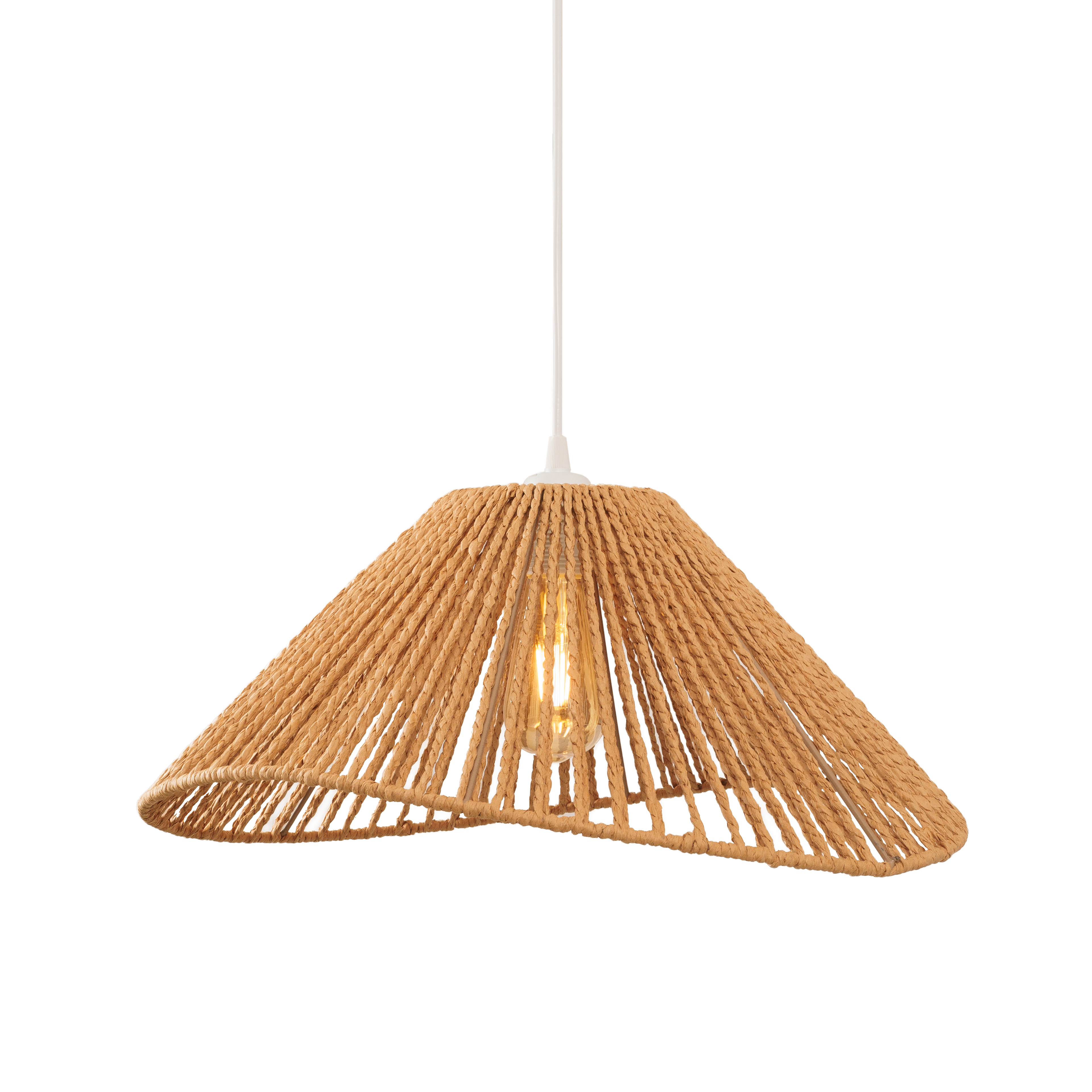 Maxlight Lampa wisząca Amalfi I - Pleciony papier - Biały P0577