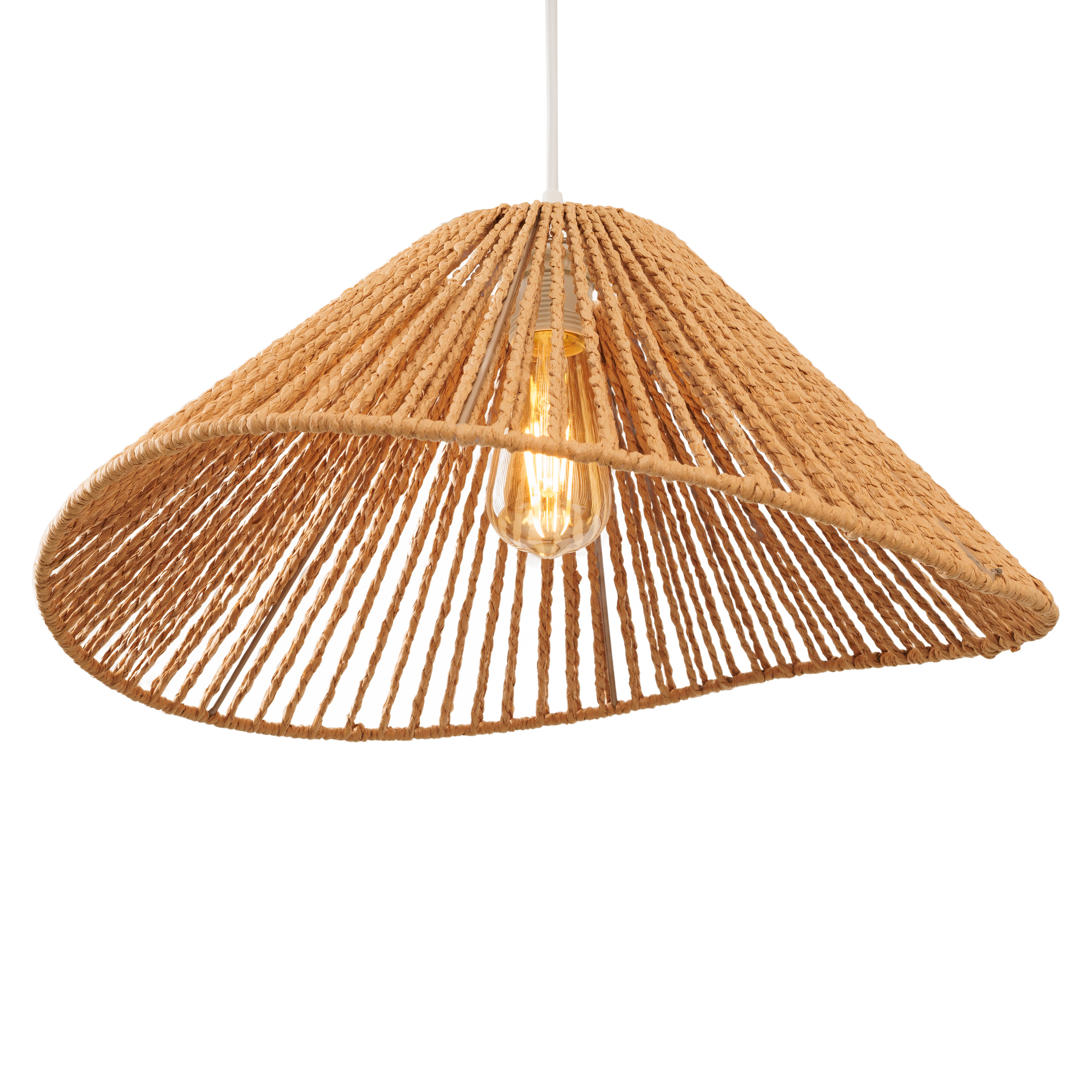 Maxlight Lampa wisząca Amalfi I - Pleciony papier - Biały P0577