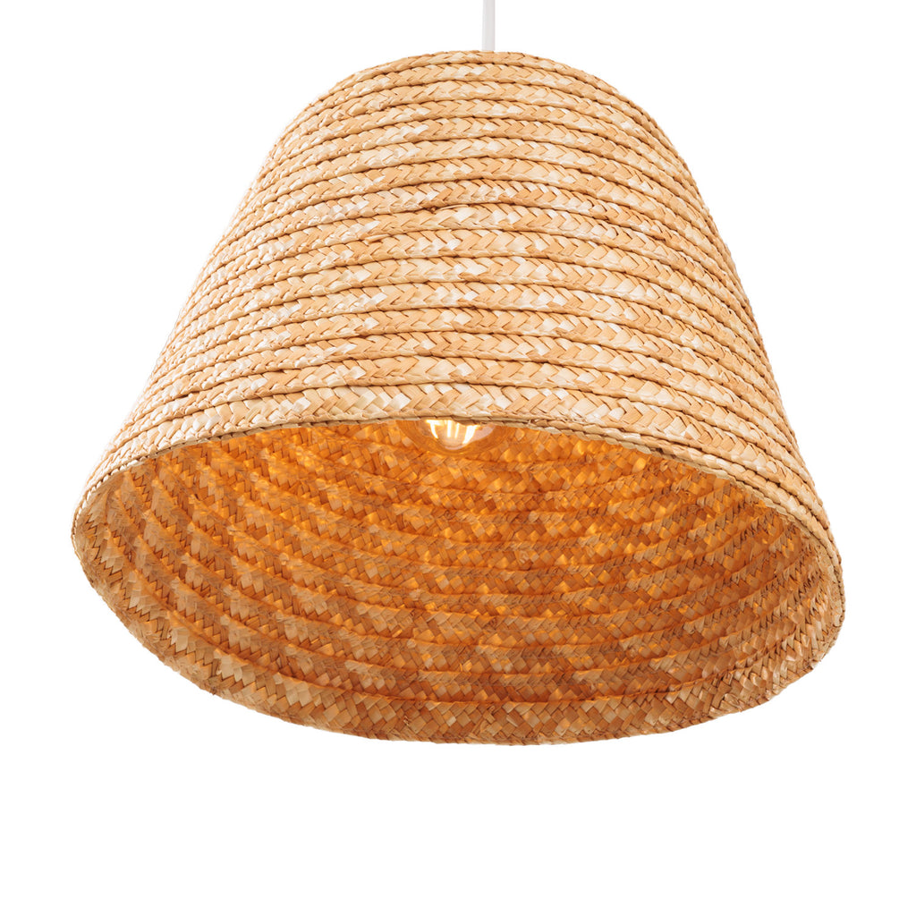 Maxlight Lampa wisząca Pot - Słoma pszenna - Biały P0582