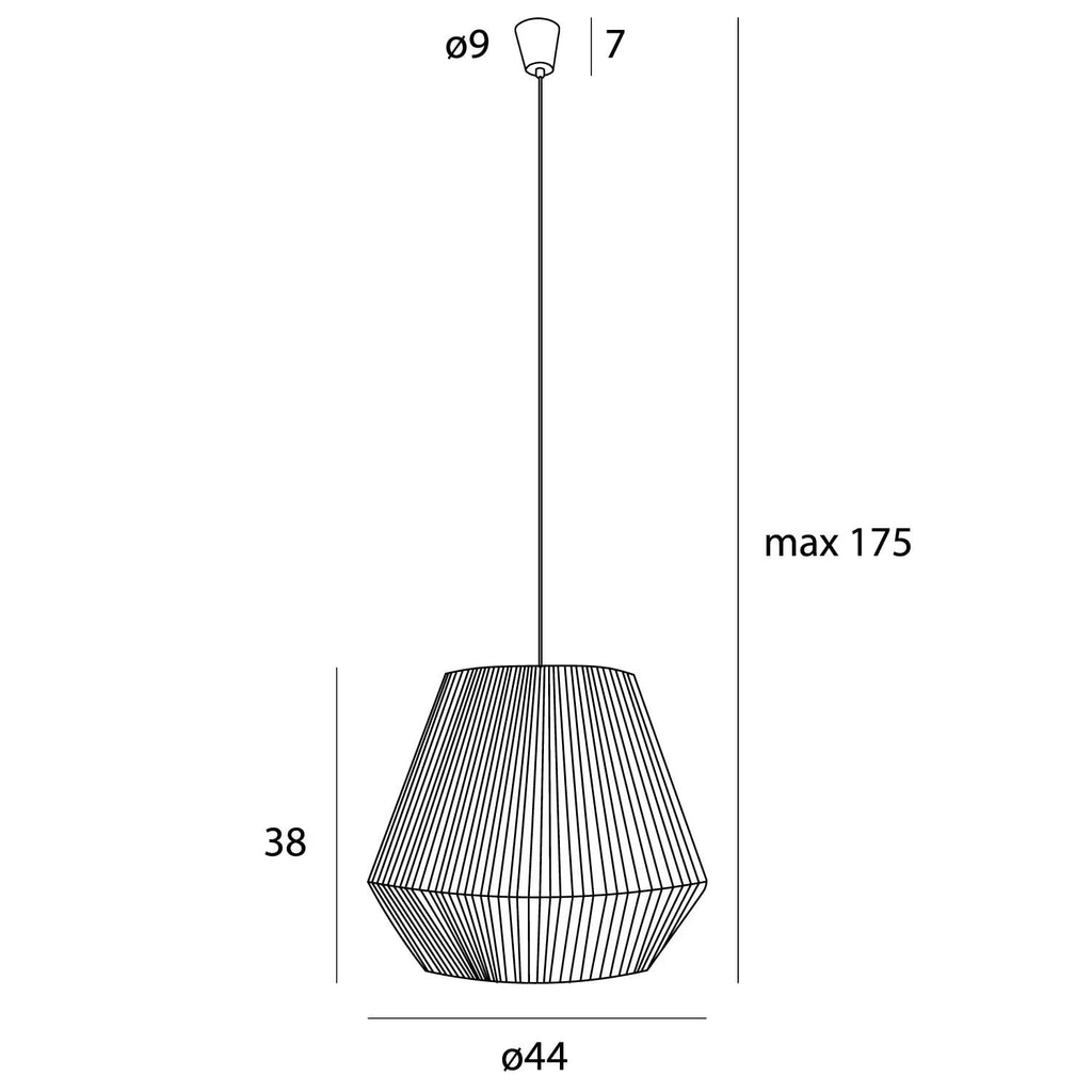 Maxlight Lampa wisząca Praslin II - Bawełna - Biały P0584