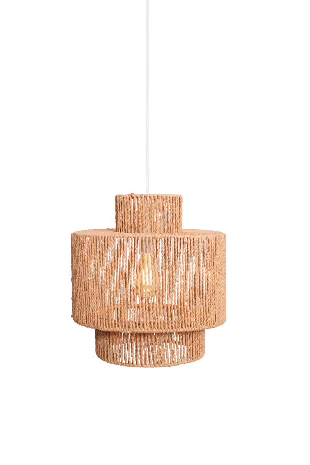 Maxlight Lampa wisząca Labriz - Pleciony papier - Biały P0586