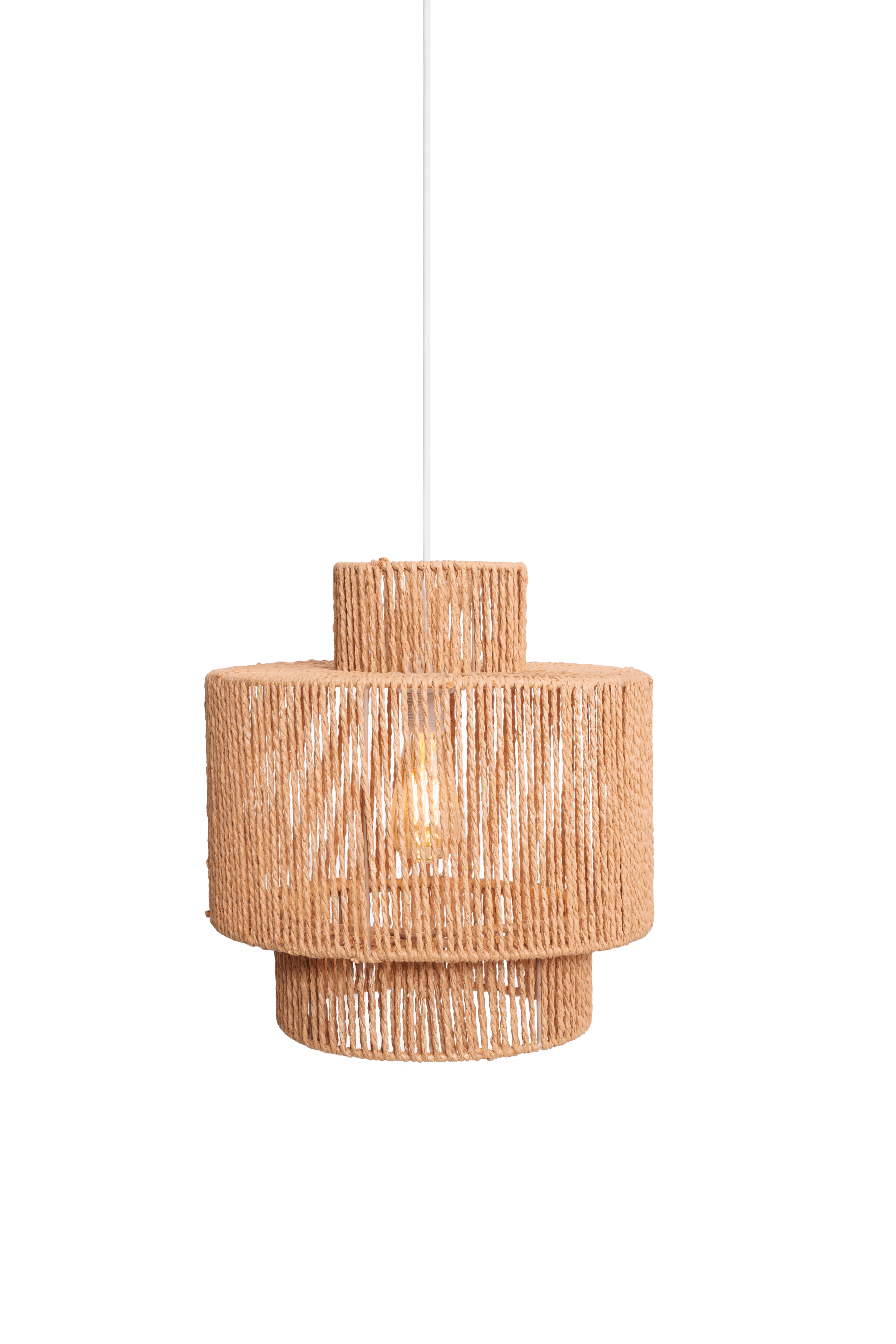 Maxlight Lampa wisząca Labriz - Pleciony papier - Biały P0586