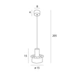 Maxlight Lampa wisząca Signature A - Metal + szkło - Mosiądz + szkło bursztynowe P0601