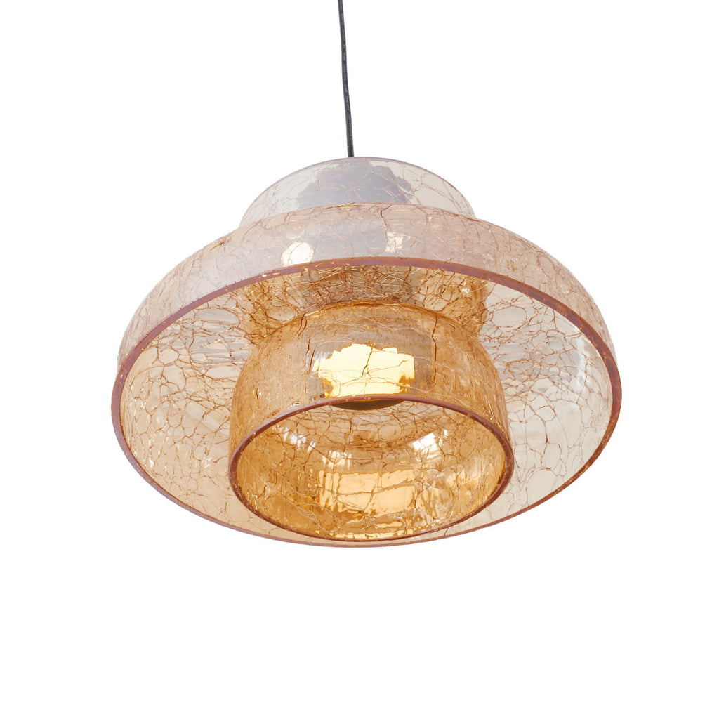 Maxlight Lampa wisząca Signature C - Metal + szkło - Mosiądz + szkło bursztynowe P0603