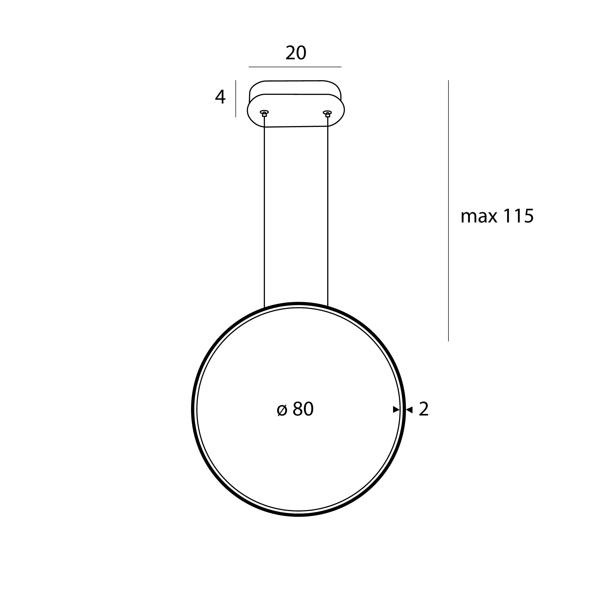 Maxlight Lampa wisząca Visual Ver 30W - Aluminium + silikon - Czarny P0654