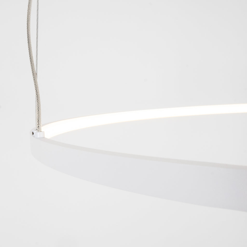 Maxlight Lampa wisząca Visual Hor 24W - Aluminium + silikon - Biały P0655