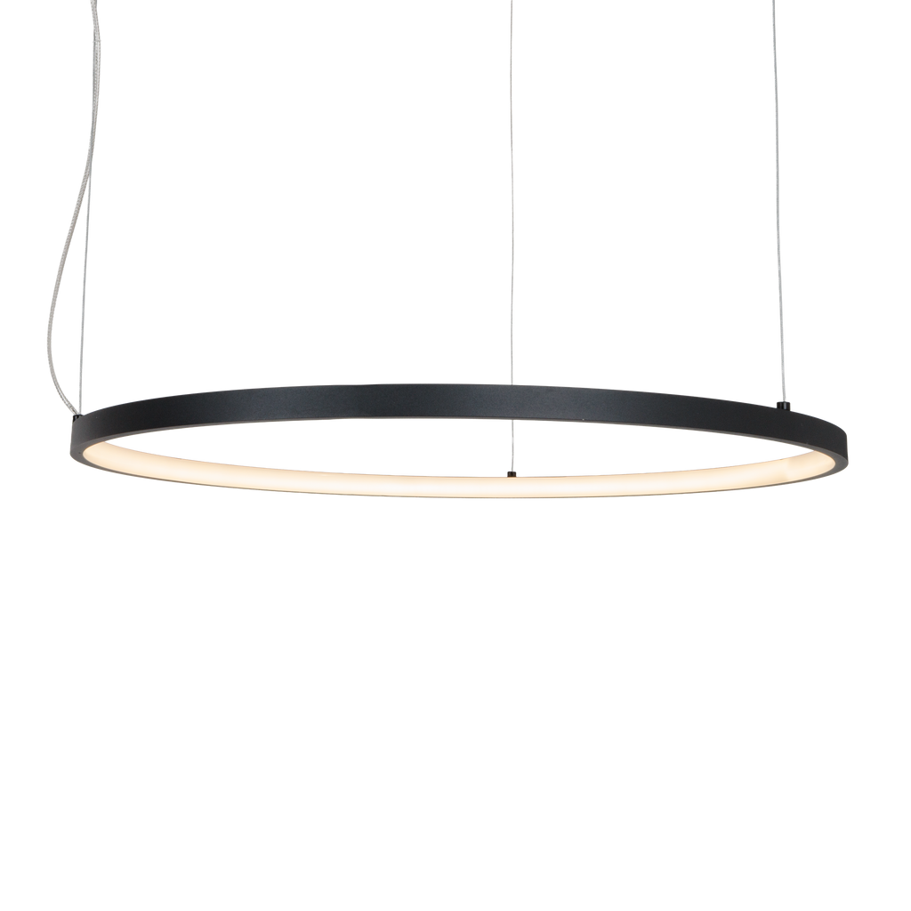 Maxlight Lampa wisząca Visual Hor 24W - Aluminium + silikon - Czarny P0656