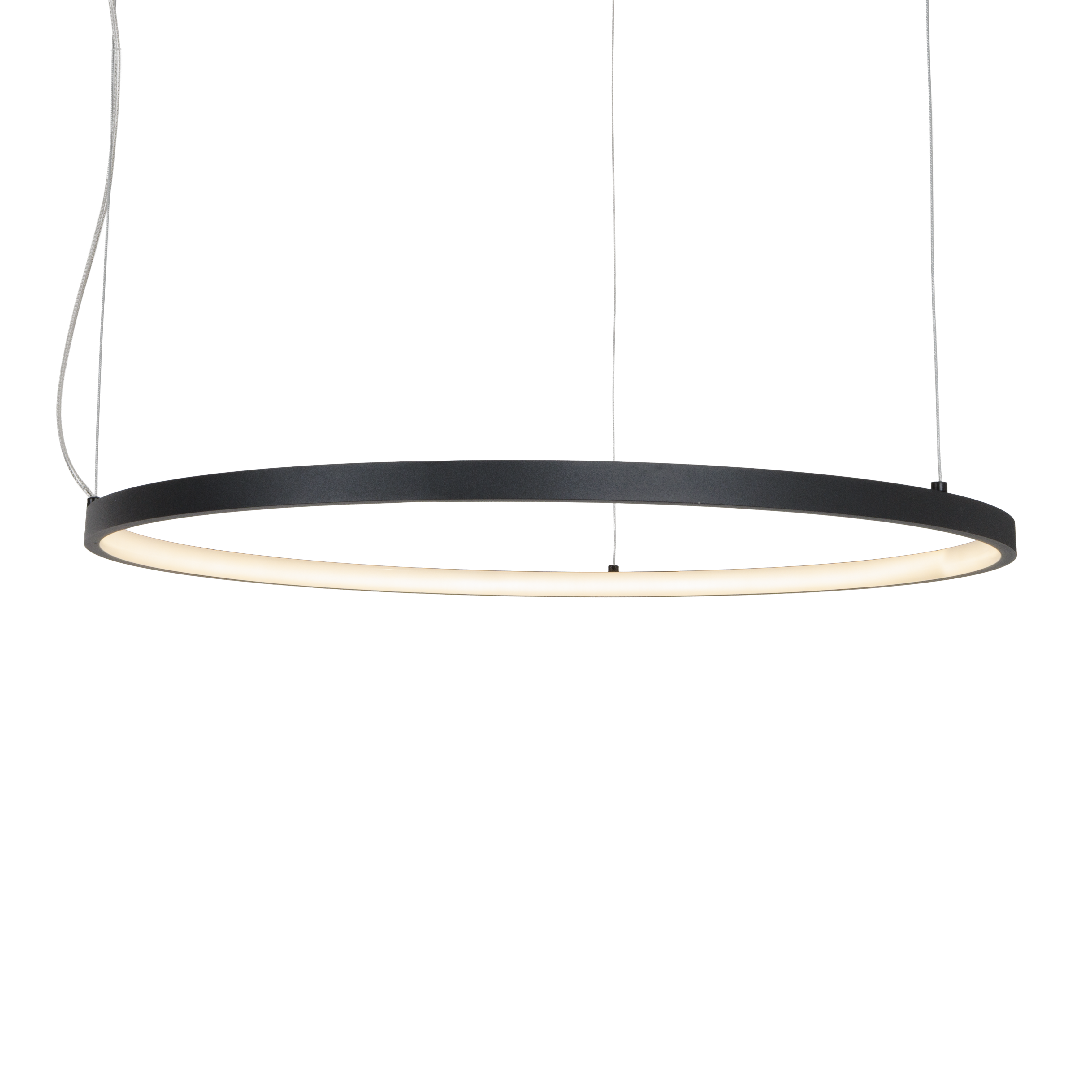 Maxlight Lampa wisząca Visual Hor 24W - Aluminium + silikon - Czarny P0656