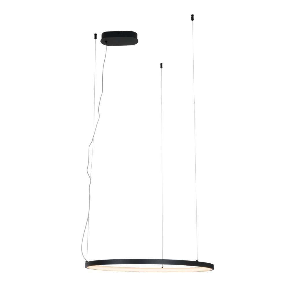 Maxlight Lampa wisząca Visual Hor 24W - Aluminium + silikon - Czarny P0656