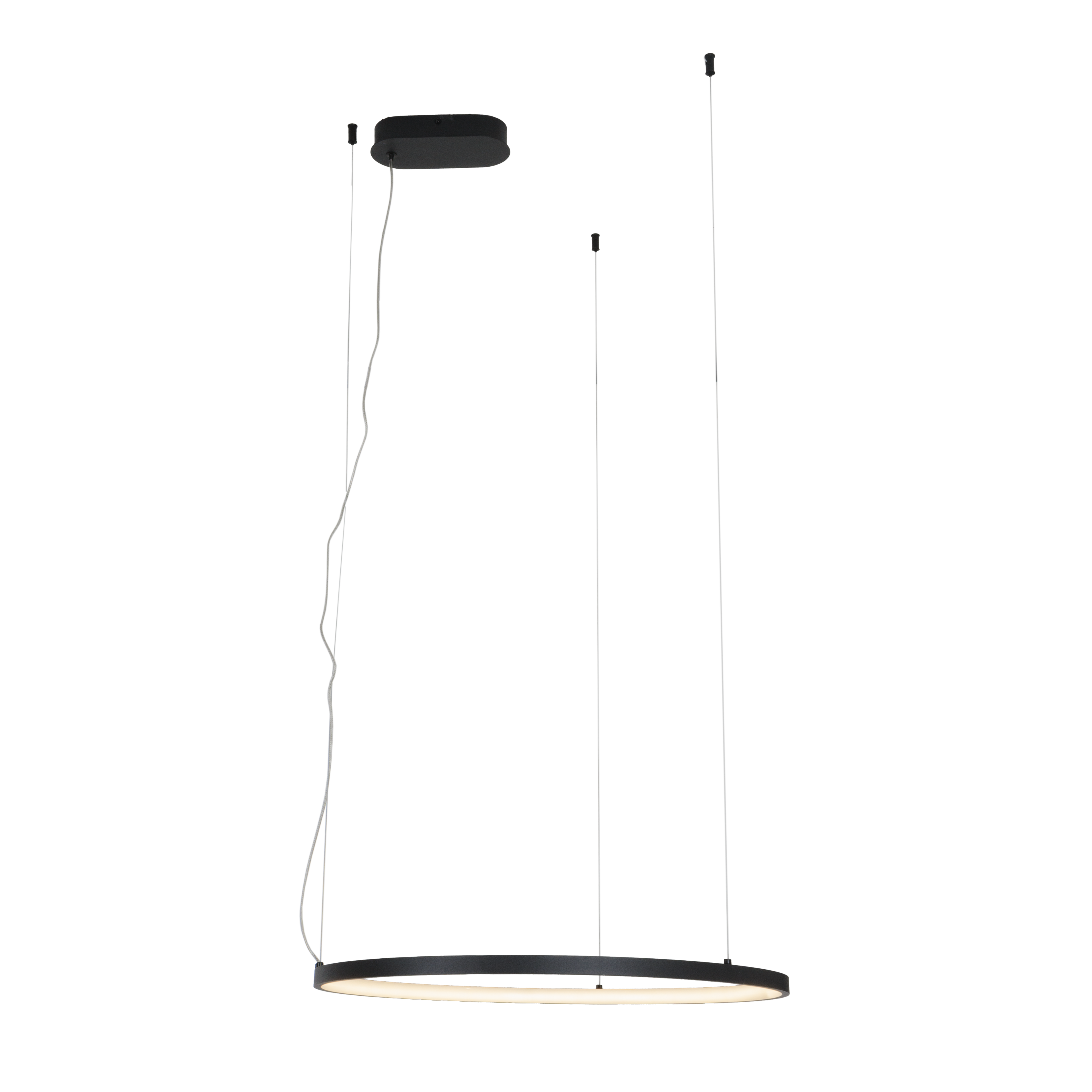 Maxlight Lampa wisząca Visual Hor 24W - Aluminium + silikon - Czarny P0656