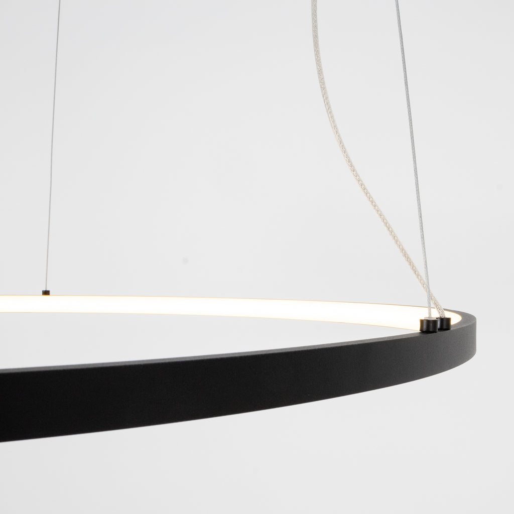 Maxlight Lampa wisząca Visual Hor 24W - Aluminium + silikon - Czarny P0656