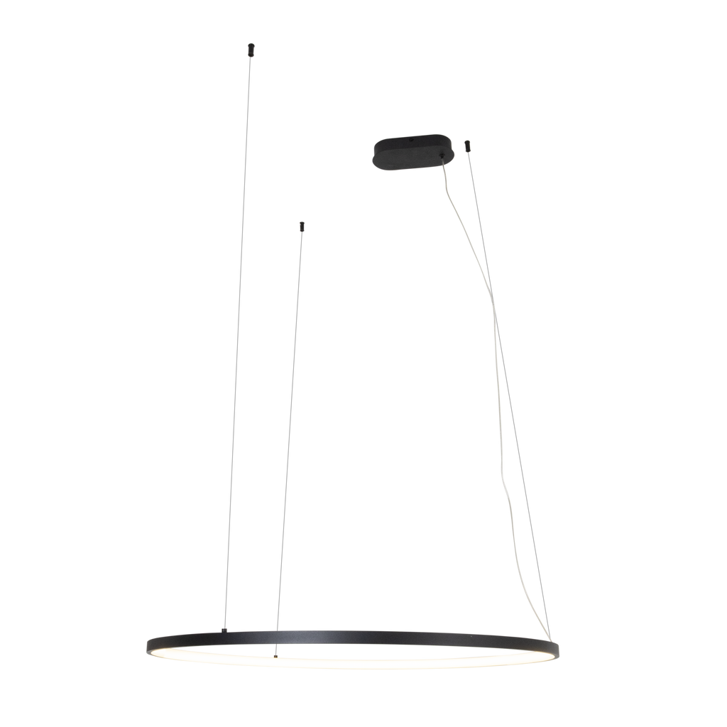 Maxlight Lampa wisząca Visual Hor 30W - Aluminium + silikon - Czarny P0658