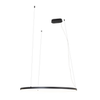 Maxlight Lampa wisząca Visual Hor 30W - Aluminium + silikon - Czarny P0658