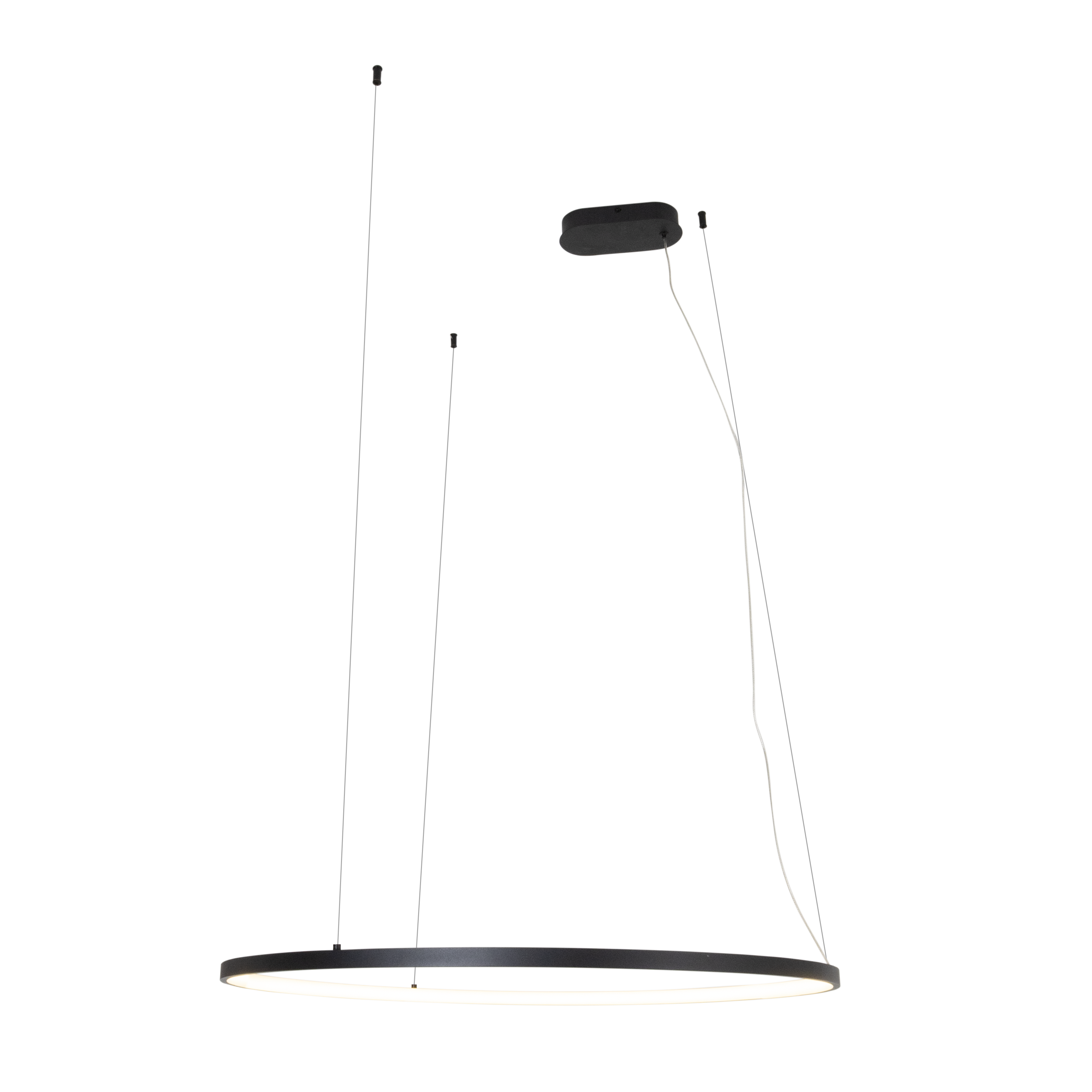 Maxlight Lampa wisząca Visual Hor 30W - Aluminium + silikon - Czarny P0658