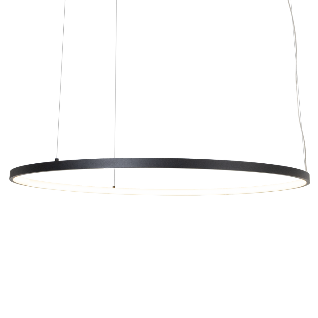 Maxlight Lampa wisząca Visual Hor 30W - Aluminium + silikon - Czarny P0658