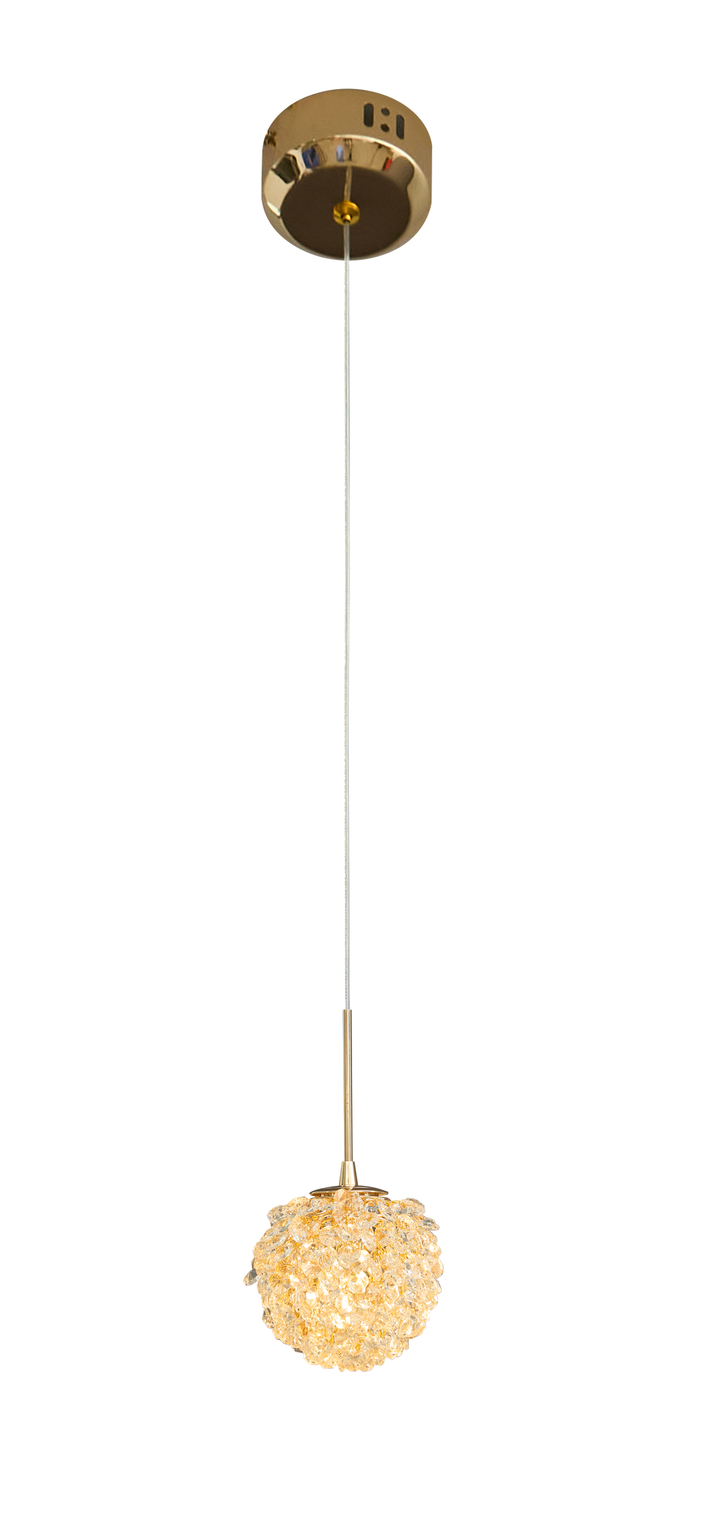 Maxlight Lampa wisząca Rita - Kryształ K9 - Złoty P0679