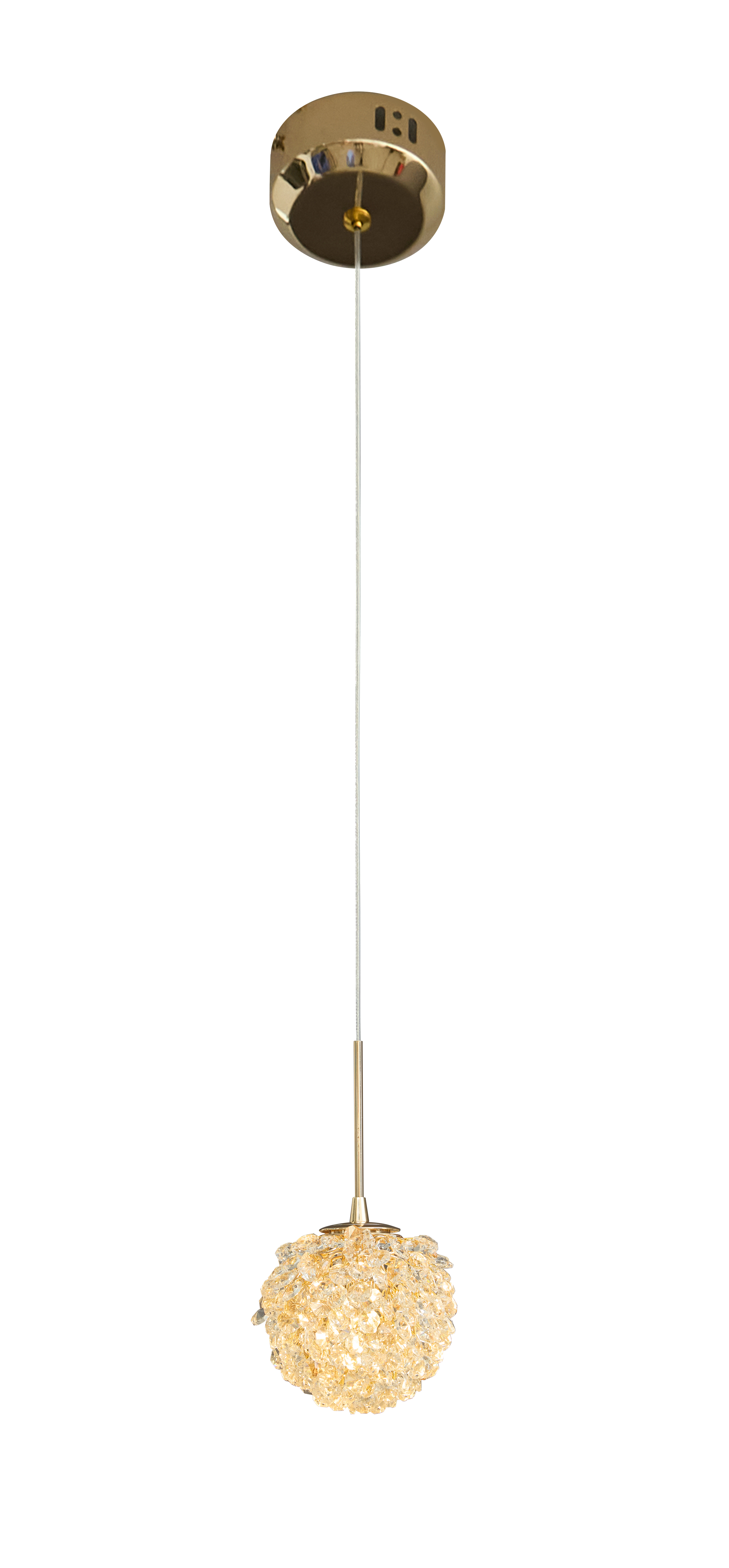 Maxlight Lampa wisząca Rita - Kryształ K9 - Złoty P0679