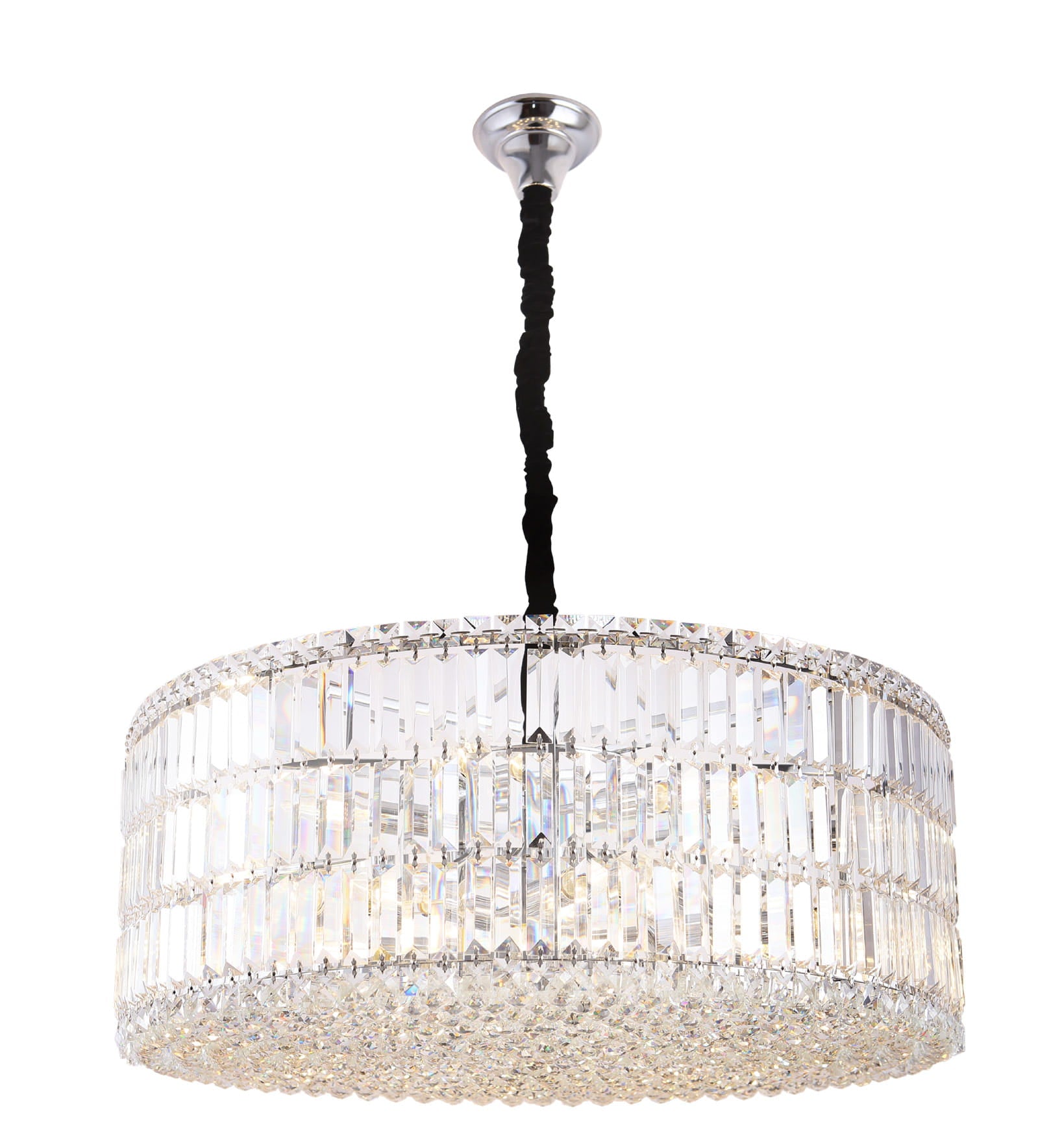 Maxlight Lampa wisząca Puccini 80cm - Metal + szkło - Chrom P0268