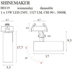 Maxlight Oprawa wpuszczana Shinemaker - Metal - Biały H0119