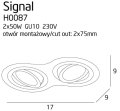 Maxlight Oprawa wpuszczana Signal II - Metal - Czarny H0087