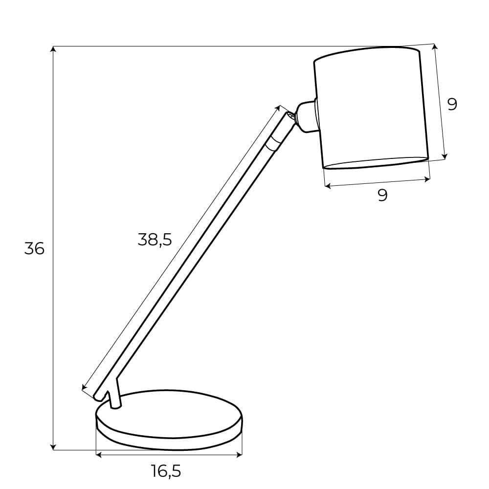Maxlight Lampa stołowa Laxer - Metal - Biały + czarny T0052