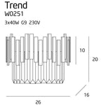Maxlight Kinkiet Trend - Metal + szkło - Złoty W0251