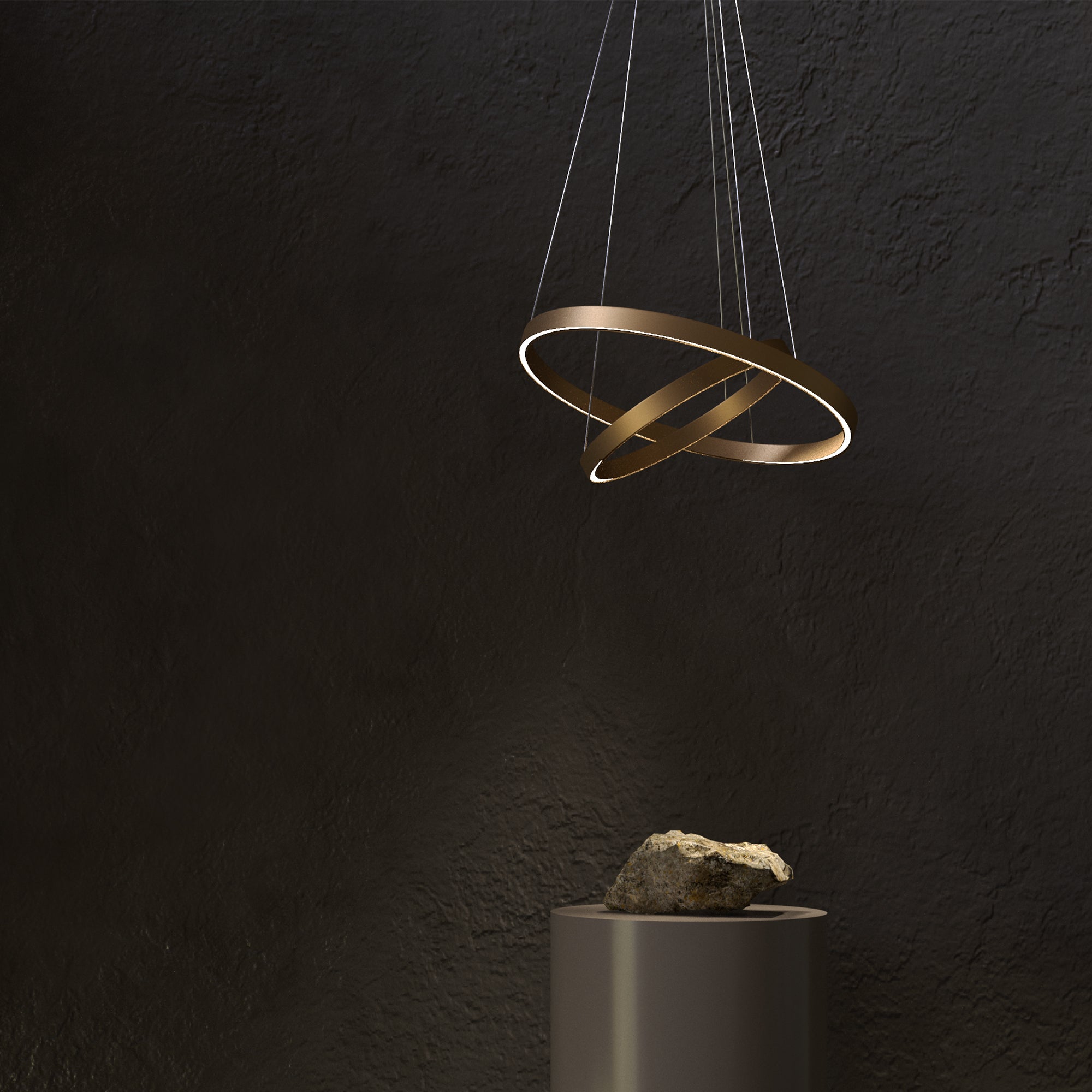 Maytoni Lampa wisząca Rim - Aluminium - Mosiądz MOD058PL-L74BS4K
