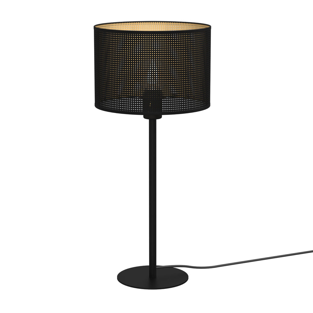 lampka gab. Loft shade H 58 black, cylinder shade dia 250, h 170 black/gold 1xE27