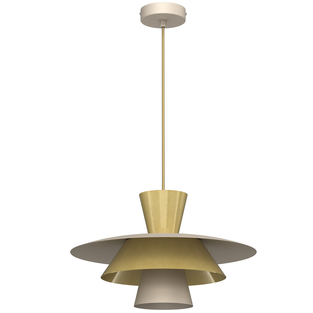 żyrandol Plato beige/gold 1xE27