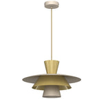 żyrandol Plato beige/gold 1xE27